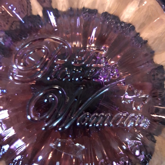 THE PIONEER WOMAN Set-of-2 Adeline Plum Glass Textured Old-Fashioned Sundae NEW - Picture 8 of 17